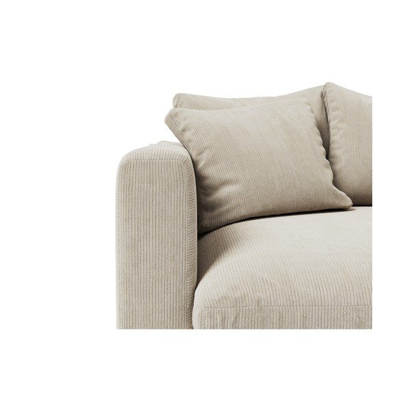 Krémovobiele menčestrové kreslo Comfy – Scandic-image-1