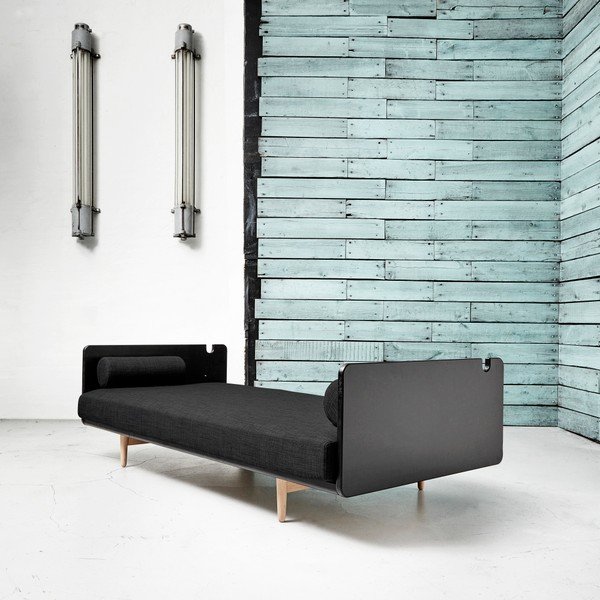 Rozkladacia pohovka Karup Deva Black/Raw Oak/Dark-image-2