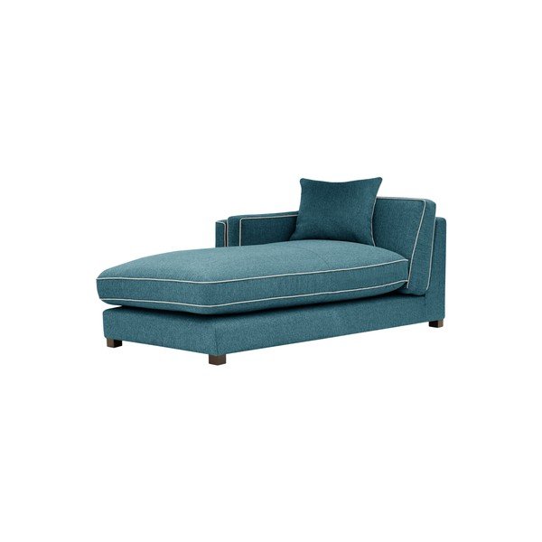 Tyrkysová leňoška s opierkou na pravej strane a krémovými lemami Rodier Organdi-image-1