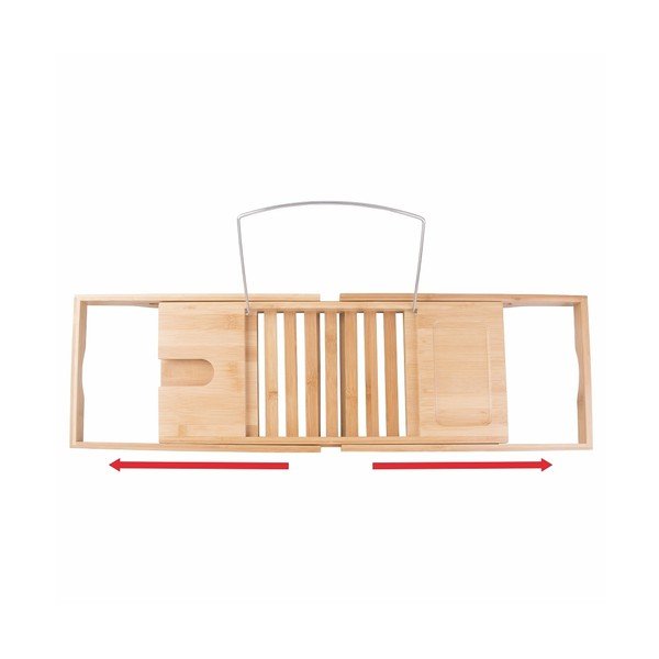 Bambusový nastaviteľný odkladací podnos na vaňu iDesign Formbu-image-4