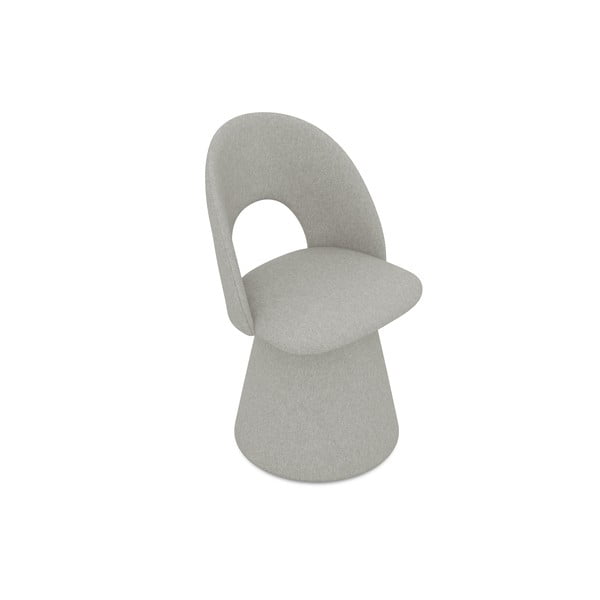 Svetlosivé čalúnené jedálenské kreslo Kalo – Makamii-image-2