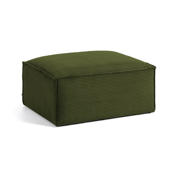 Zelená menčestrová podnožka Blok – Kave Home-image-2