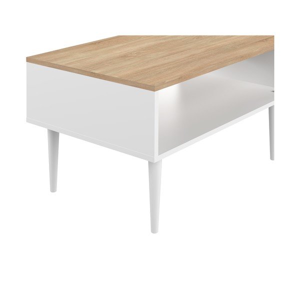 Biely konferenčný stolík s doskou v dekore duba 80x47 cm Horizon - TemaHome -image-4
