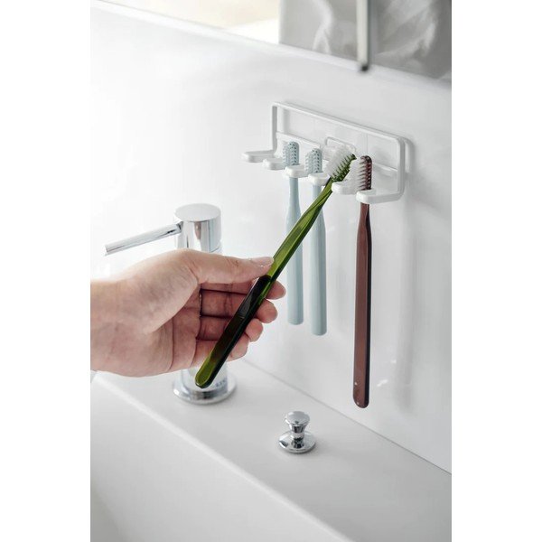 Biely samodržiaci kovový držiak na zubné kefky Film Hook – YAMAZAKI-image-2