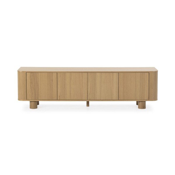 TV stolík v dekore duba v prírodnej farbe 180x50,5x40 cm Padoc – MOME