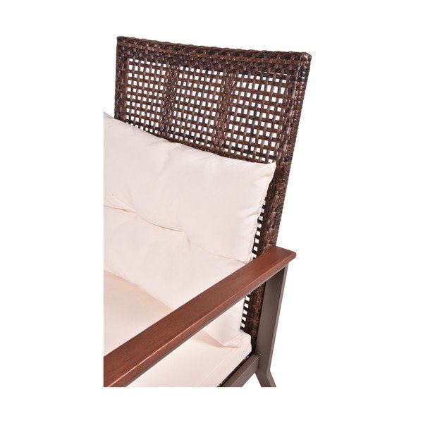 Tmavohnedé drevené hojdacie kreslo so stolíkom Sinaloa – Garden Pleasure-image-3