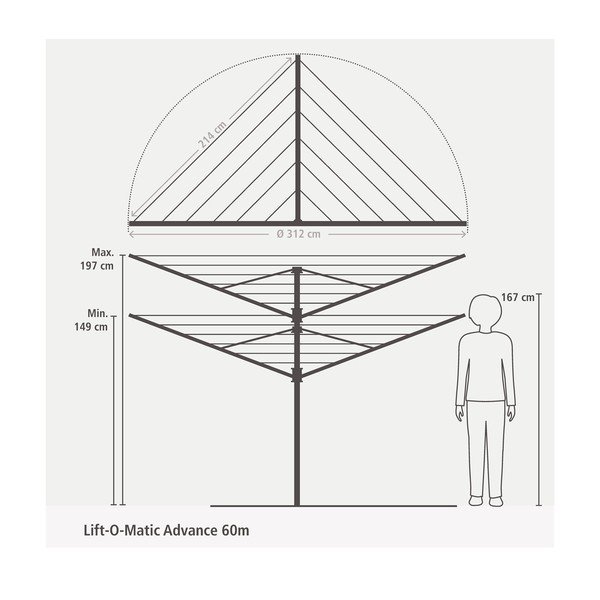 Vonkajší sušiak na bielizeň Lift-O-Matic 60m – Brabantia-image-1