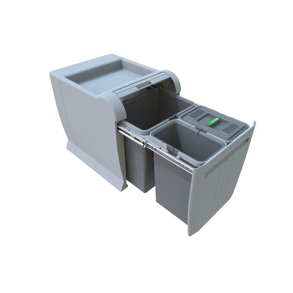 Plastový odpadkový kôš na triedený odpad/vstavaný 18 + 8 + 8 l City - Elletipi