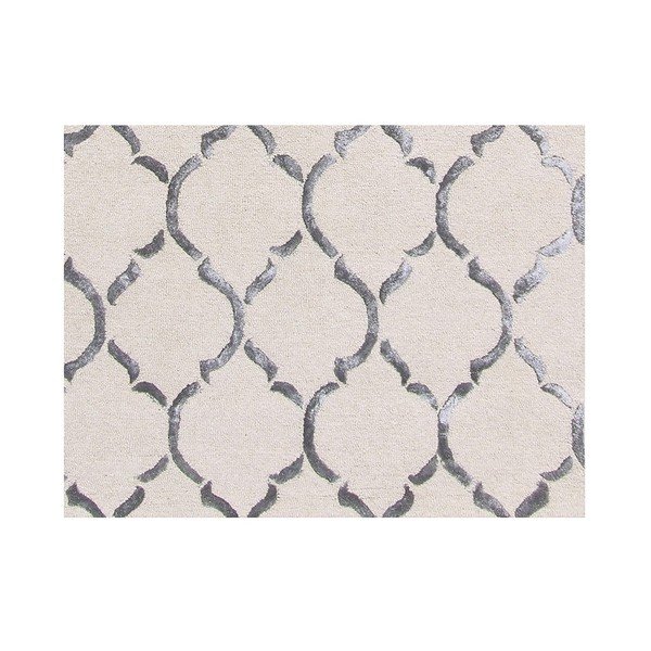 Ručne tuftovaný strieborný koberec Bakero Chain, 183 x 122 cm-image-3