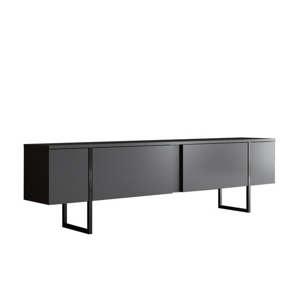 Antracitový TV stolík 180x30 cm Luxe – Kalune Design