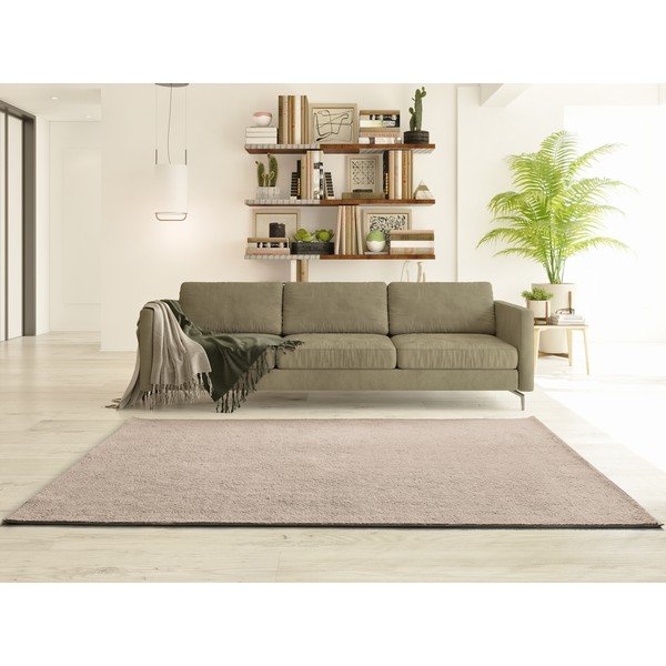 Béžový koberec z mikrovlákna 120x170 cm Coraline Liso – Universal-image-2
