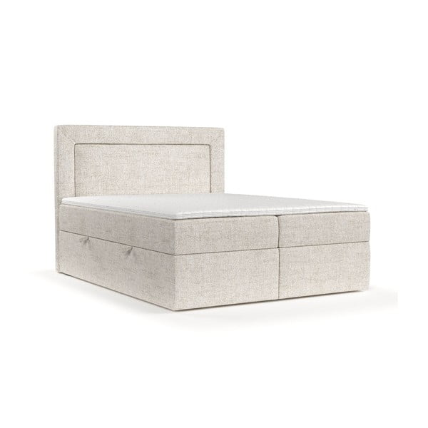 Krémovobiela boxspring posteľ s úložným priestorom 140x200 cm Imagine – Maison de Rêve