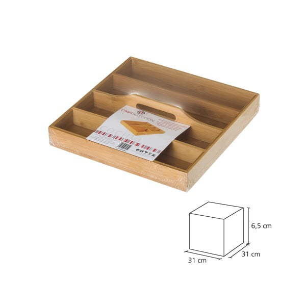 Bambusový organizér na príbory Casa Selección, 31 × 31 cm-image-4