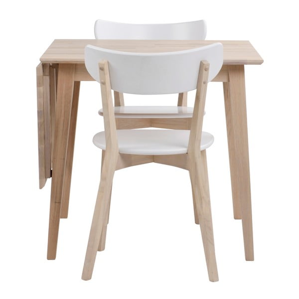 Matne lakovaný sklápací dubový jedálenský stôl Rowico Mimi, 80 x 80 cm-image-2