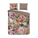 Sivé/hnedé obliečky na dvojlôžko/predĺžené z bavlneného saténu 240x220 cm Fiori – Descanso