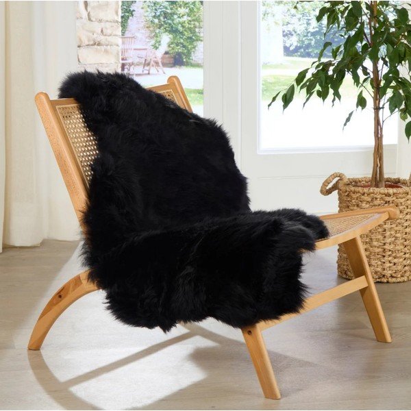 Čierna ovčia kožušina Native Natural Sheep, 120 × 60 cm-image-2