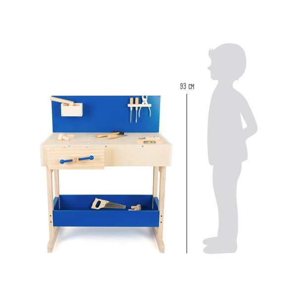 Set detského dreveného pracovného stola s náradím Legler Workbench-image-1