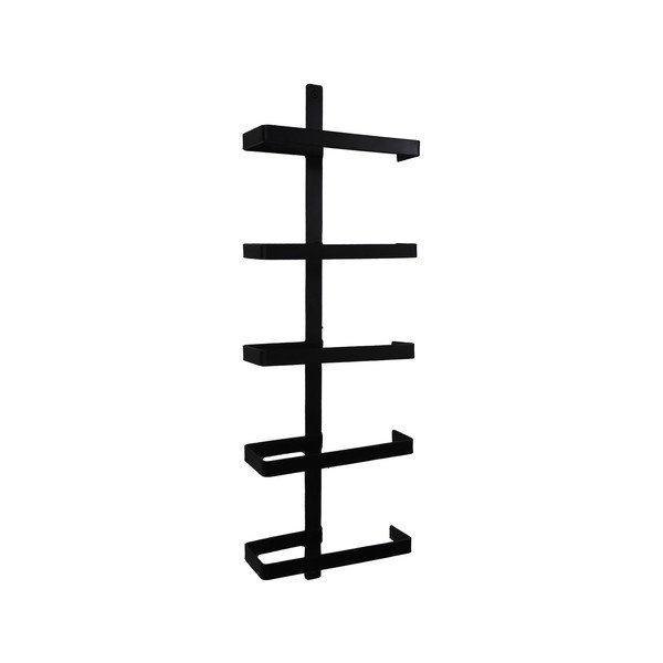 Čierny nástenný kovový regál na víno na 5 fliaš - HSM collection-image-2