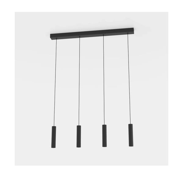 Čierne LED závesné svietidlo s kovovým tienidlom ALMUDAINA – EGLO