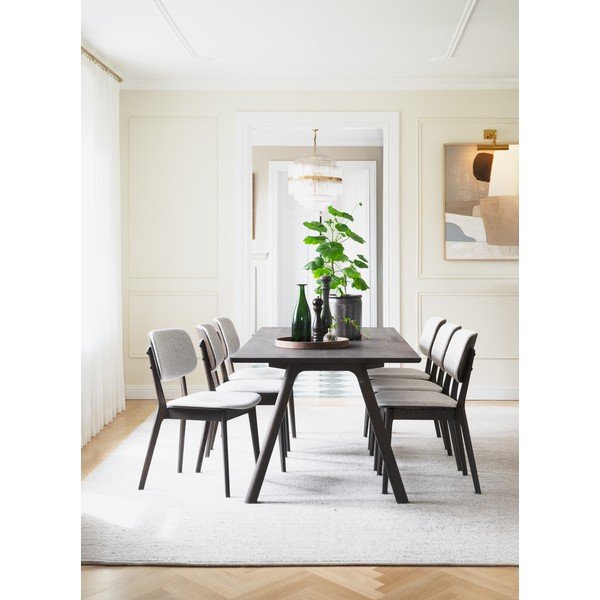 Rozkladací jedálenský stôl z dubového dreva 95x220 cm Clapperton – Rowico-image-3