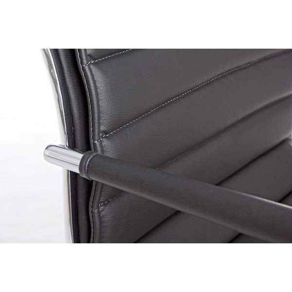 Tmavosivá kancelárska stolička z imitácie kože Perth – Yes Everyday-image-1