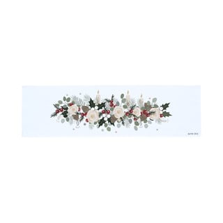 Bavlnený behúň s vianočným motívom Butter Kings Fir Branches, 140 x 40 cm