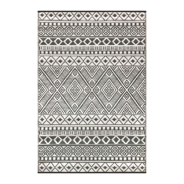 Sivo-biely obojstranný vonkajší koberec Green Decore Hanna, 150 × 240 cm