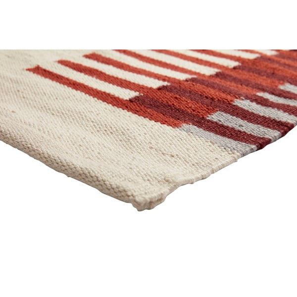 Béžovo-červený koberec Hübsch Sarah, 80 x 200 cm-image-2