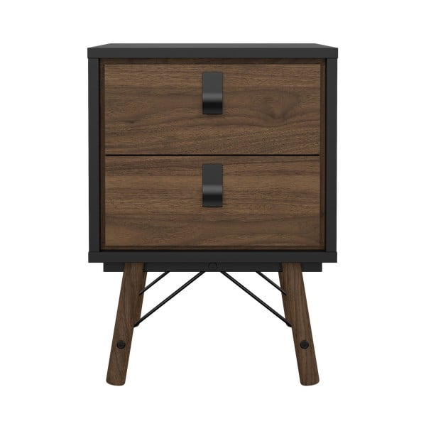 Tmavohnedý nočný stolík Ry – Tvilum