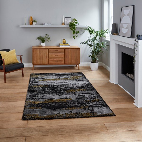 Čierno-zlatý koberec 230x160 cm Craft - Think Rugs-image-2
