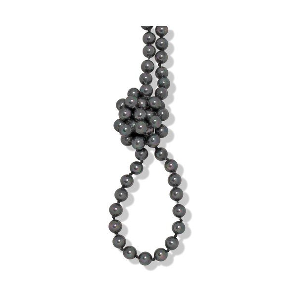 Sivý perlový náhrdelník Mara de Vida Long Night, dĺžka 90 cm-image-1