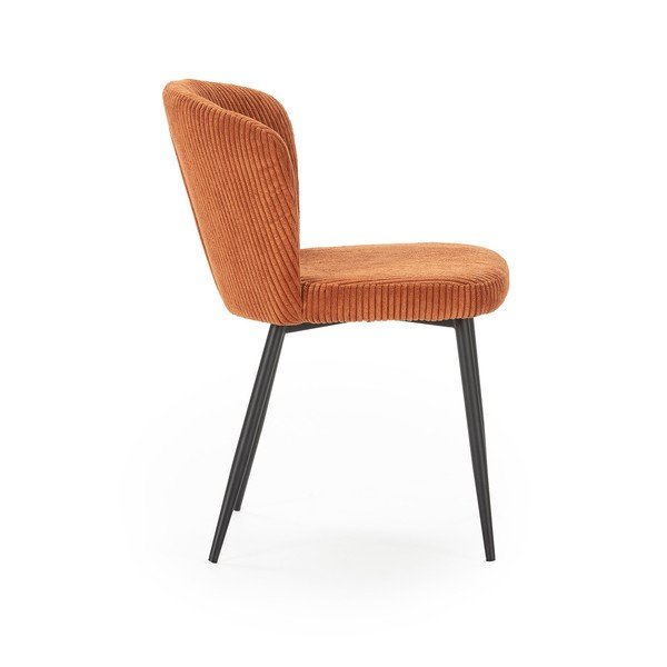 Oranžové menčestrové jedálenské stoličky v súprave 4 ks Megan – Marckeric-image-3