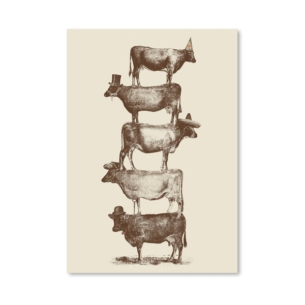 Plagát Cow Cow Nuts od Florenta Bodart, 30x42 cm