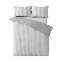 Sivé obliečky na jednolôžko 135x200 cm So Soft Seersucker Stripe – Catherine Lansfield