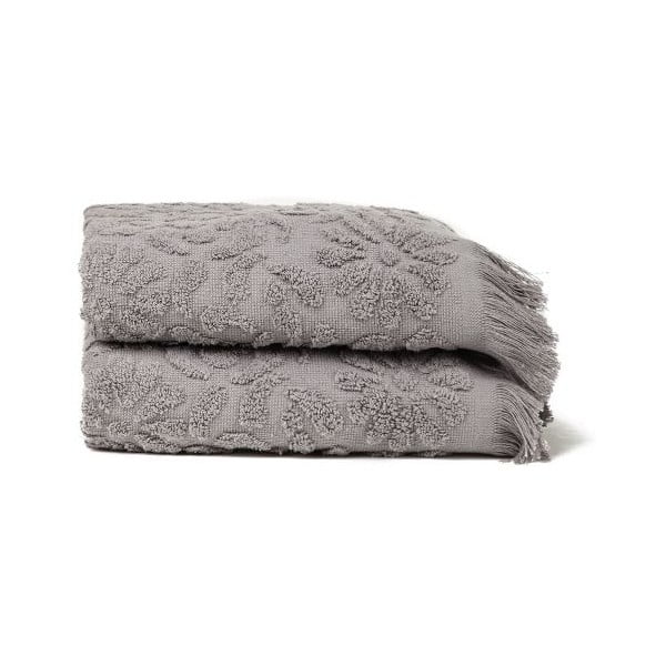Set 2 uterákov Riad Face Grey, 50x90 cm