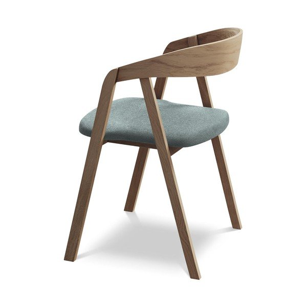 Modré jedálenské kreslo z masívneho dreva Erika – Makamii-image-3