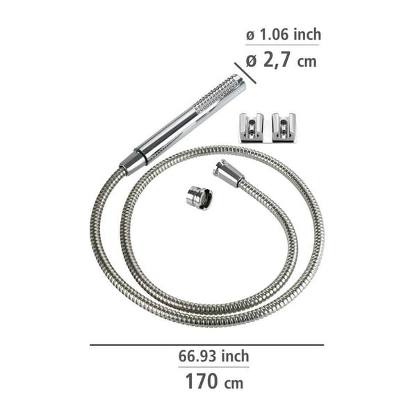 Sprchová hadica k umývadlu s dvojitým nástenným držiakom Wenko-image-3