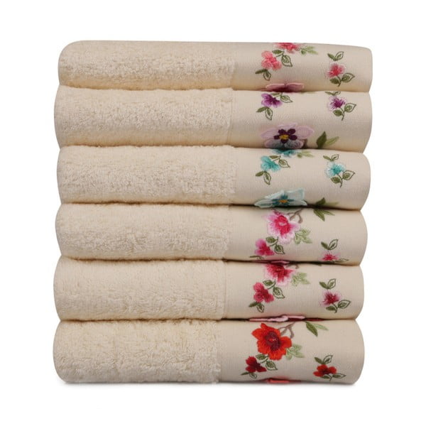 Sada 6 uterákov z čistej bavlny Russia, 50 x 90 cm