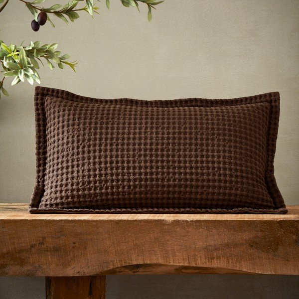 Bavlnený dekoračný vankúš 30x50 cm Jaipur Chunky Waffle – Pineapple Elephant-image-1