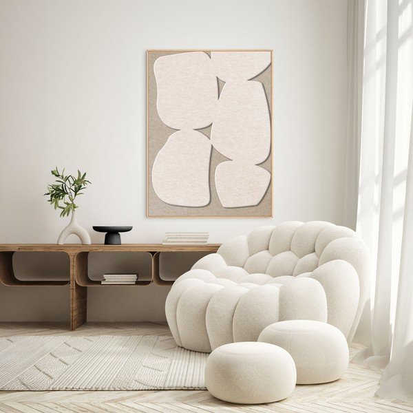 3D obraz s rámom/akustický 90x120 cm Stone Path 1 – Malerifabrikken-image-1