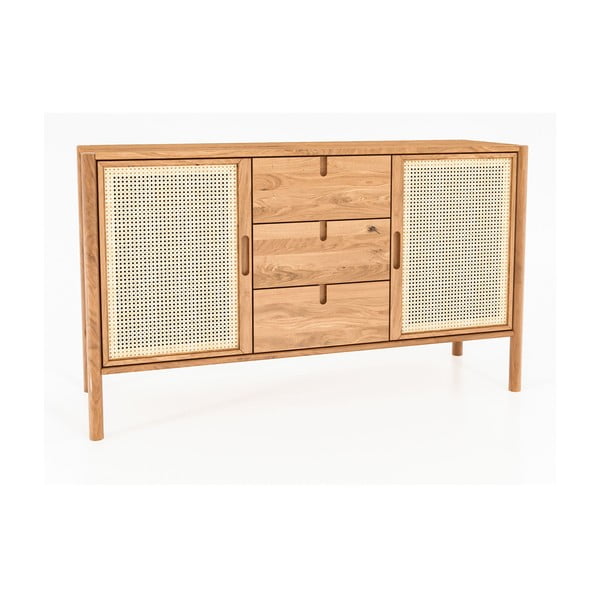 Nízka komoda z dubového dreva 142x84 cm Pola - The Beds