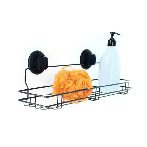 Čierna samodržiaca nástenná kuchynská polička Compactor Bestlock Black Kitchen Shelf, 45,5 x 12 cm-image-1