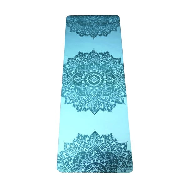 Tyrkysovomodrá podložka na jogu Yoga Design Lab Mandala Aqua, 5 mm