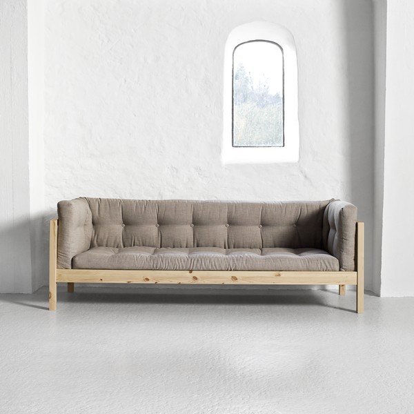 Pohovka pre troch Karup Fusion Natural/Linoso Light Gray-image-1