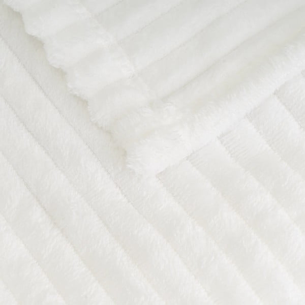 Biela deka z mikroplyšu 130x160 cm Fur Velvet – Casa Selección-image-1