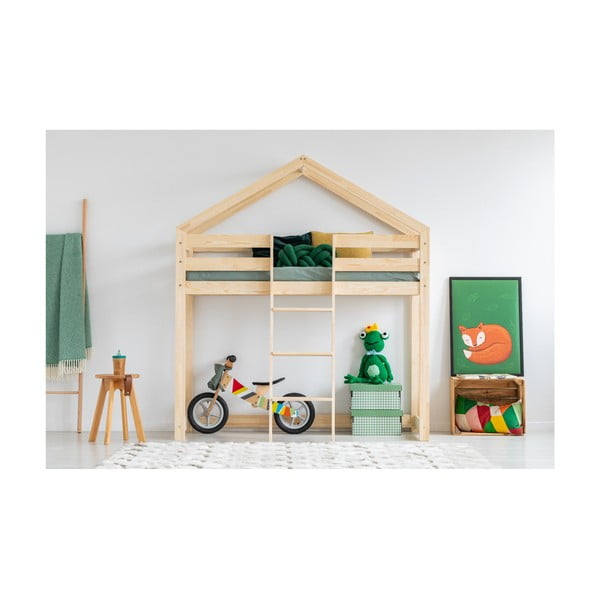 Domčeková poschodová posteľ z borovicového dreva Adeko Mila DMPA, 80 × 180 cm-image-1