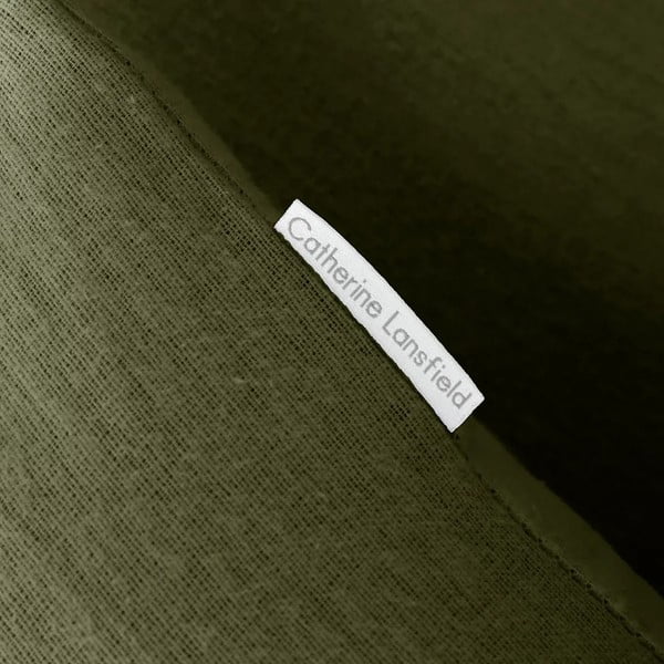 Kaki flanelové obliečky na dvojlôžko/predĺžené 230x220 cm Brushed – Catherine Lansfield-image-2