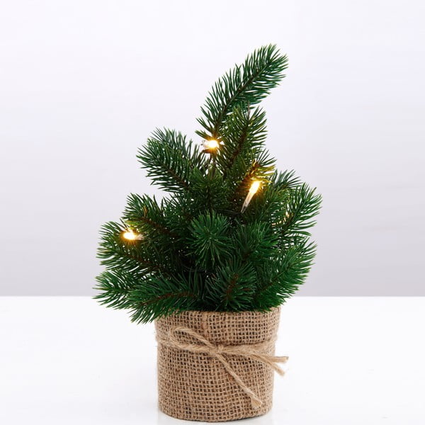 Umelý vianočný stromček s led svetlami Butlers, výška 30 cm