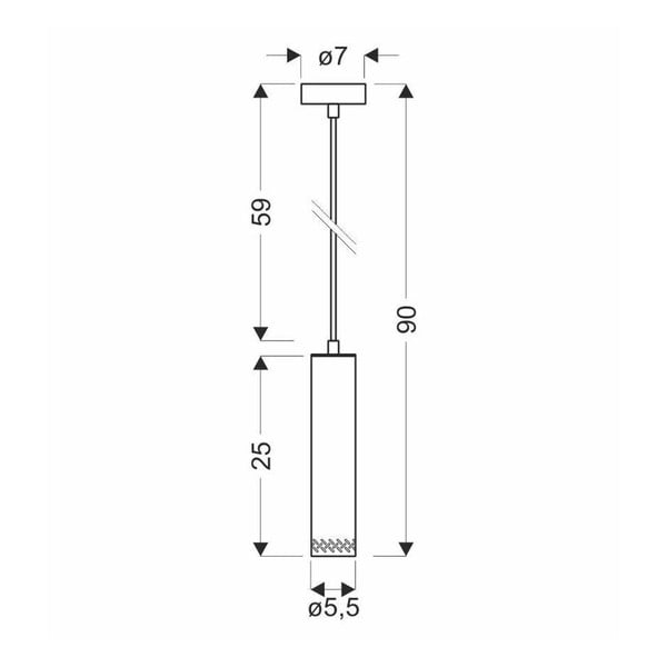 Čierne závesné svietidlo s dreveným tienidlom ø 7 cm Tubo – Candellux Lighting-image-2