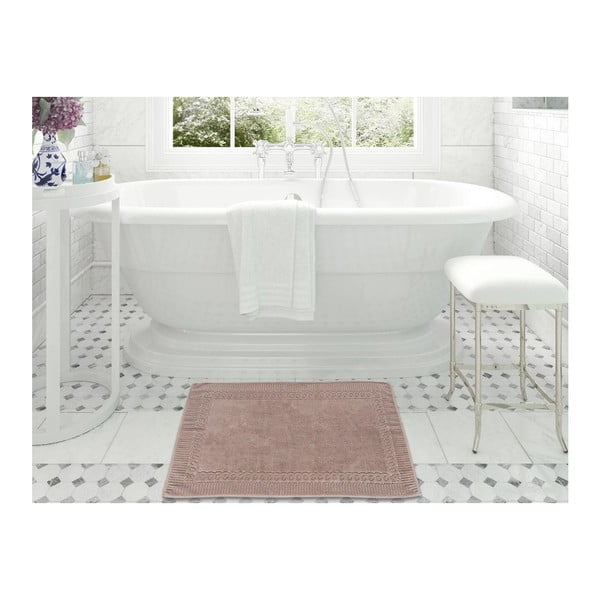 Staroružová kúpeľňová predložka Eloise, 60 × 90 cm
